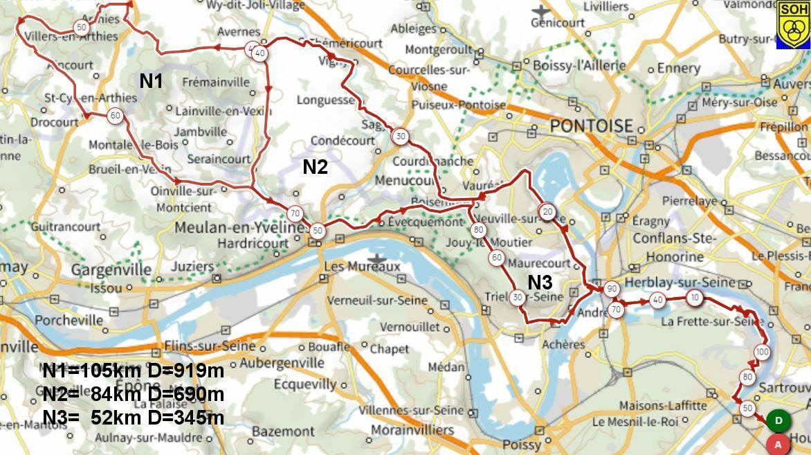 Sortie Club circuit N à 8h30 + VTT / GRAVEL