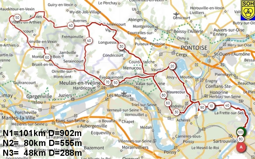 Sortie Club circuit N à 8h00